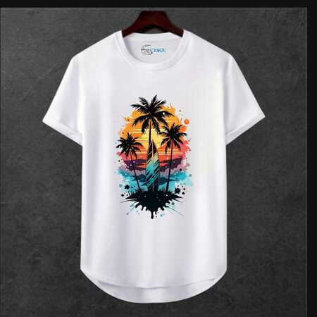 Unisex Oversize Şehir Baskili T-shirt